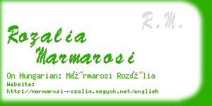 rozalia marmarosi business card